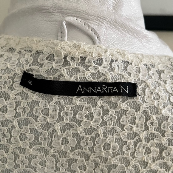 New Real leather jacket AnnaRita N size S EU 40 made in Italy org $559 - Picture 13 of 15